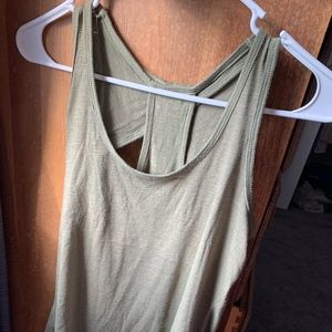 Olive green crossed tank